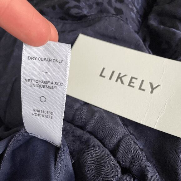 NWT LIKELY Charlotte Dress in Navy Women's 10​​​ - Picture 5 of 7